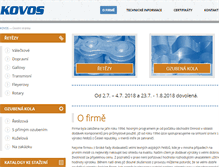 Tablet Screenshot of kovos-retezy.cz